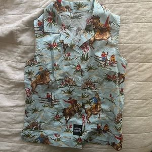 Aloha Rodeo western pearl snap tank top